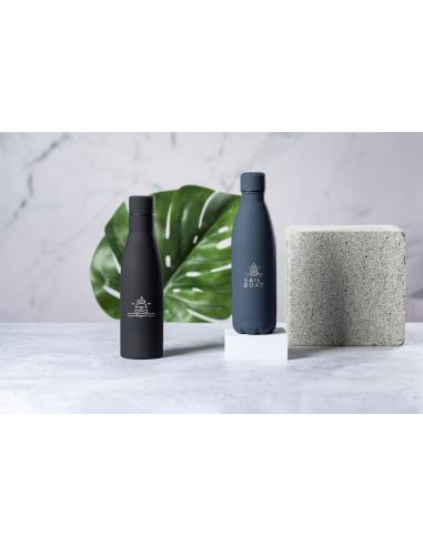 Botella agua de acero inoxidable Augusta acabado goma sin BPA 750ml PERSONALIZABLE