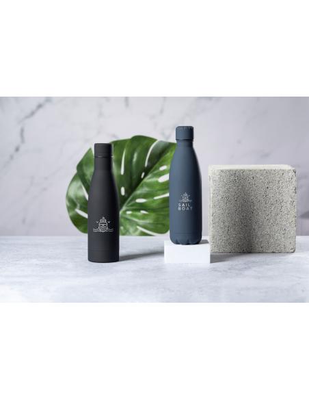 Botella agua de acero inoxidable Augusta acabado goma sin BPA 750ml PERSONALIZABLE