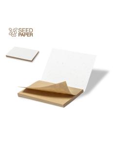 Bloc de notas auto-adhesivas Alexandria de papel kraft con cubierta en papel semillas PERSONALIZABLE 2