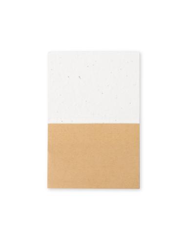 Bloc de notas auto-adhesivas Alexandria de papel kraft con cubierta en papel semillas PERSONALIZABLE
