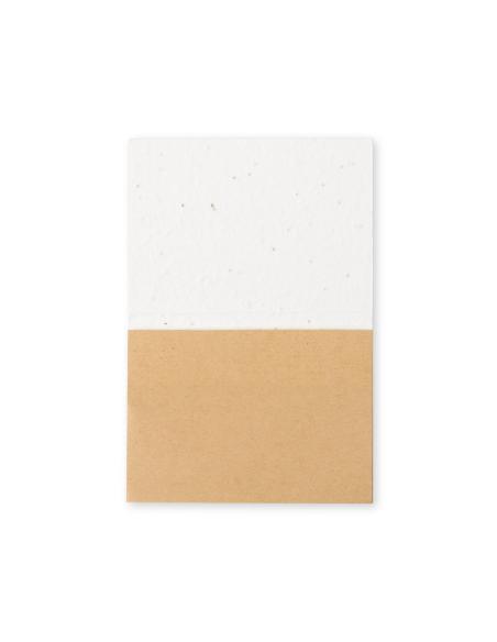 Bloc de notas auto-adhesivas Alexandria de papel kraft con cubierta en papel semillas PERSONALIZABLE