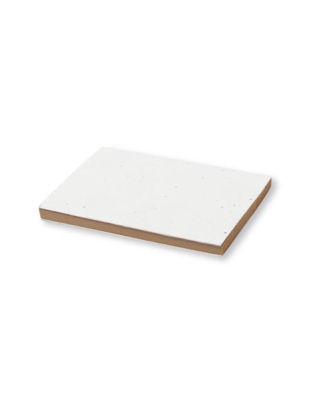 Bloc de notas auto-adhesivas Alexandria de papel kraft con cubierta en papel semillas PERSONALIZABLE