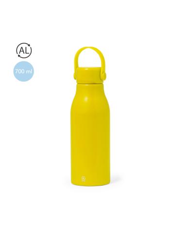 Botella agua de aluminio reciclado Ávila con asa transporte sin BPA 700ml PERSONALIZABLE