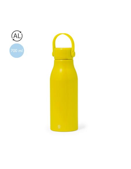Botella agua de aluminio reciclado Ávila con asa transporte sin BPA 700ml PERSONALIZABLE