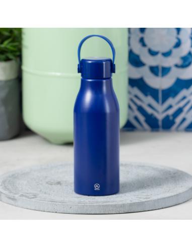 Botella agua de aluminio reciclado Ávila con asa transporte sin BPA 700ml PERSONALIZABLE