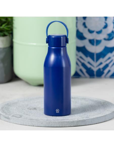Botella agua de aluminio reciclado Ávila con asa transporte sin BPA 700ml PERSONALIZABLE