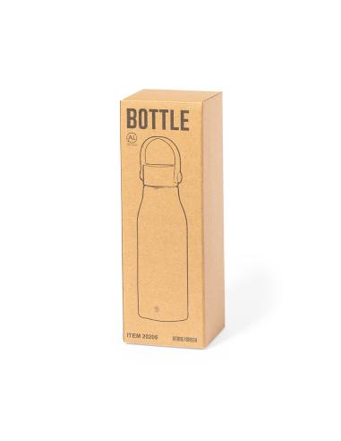 Botella agua de aluminio reciclado Ávila con asa transporte sin BPA 700ml PERSONALIZABLE