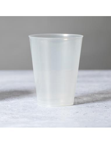 Vaso de PP Indore reutilizable con acabado translúcido flexible 500ml PERSONALIZABLE