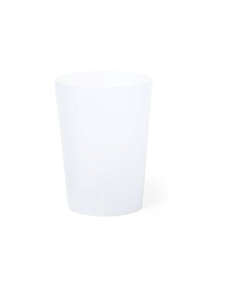 Vaso de PP reutilizable Ourense con acabado translúcido 500ml PERSONALIZABLE