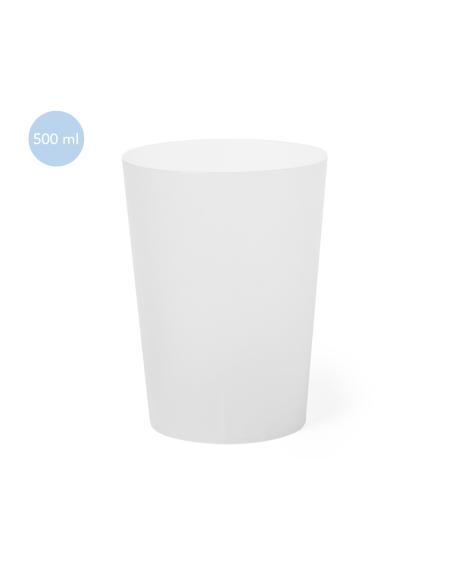 Vaso de PP reutilizable Ourense con acabado translúcido 500ml PERSONALIZABLE