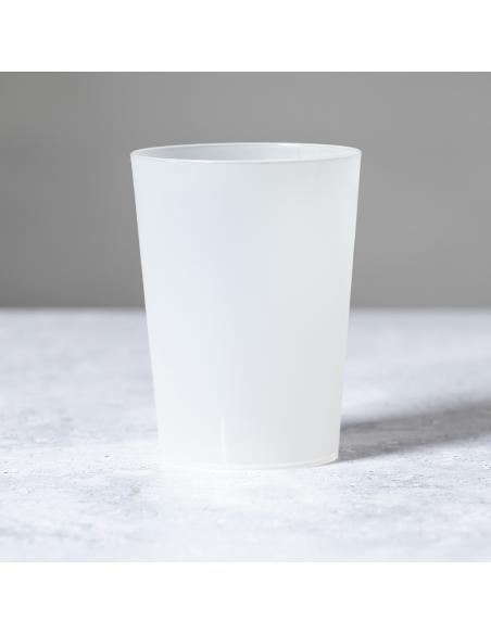 Vaso de PP reutilizable Ourense con acabado translúcido 500ml PERSONALIZABLE