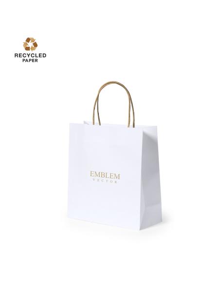 Bolsa de papel reciclado pequeña Tarragona 100g/m2 PERSONALIZABLE