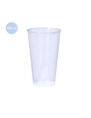 Vaso de PP reutilizable Basildon con acabado translúcido flexible 450ml PERSONALIZABLE