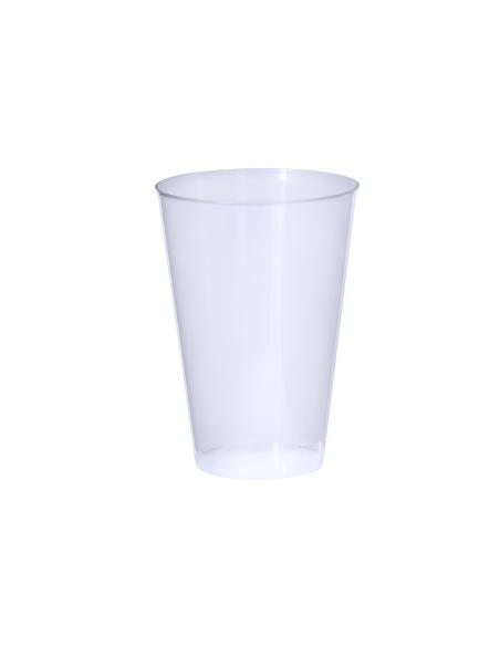Vaso de PP reutilizable Bamako con acabado translúcido flexible 380ml PERSONALIZABLE