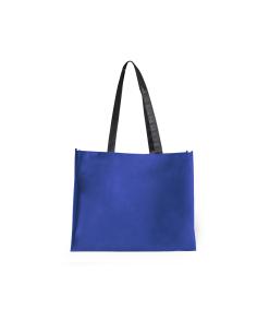 Bolsa Hervey de non-woven 100g/m2 asas largas negras y fuelle varios colores PERSONALIZABLE