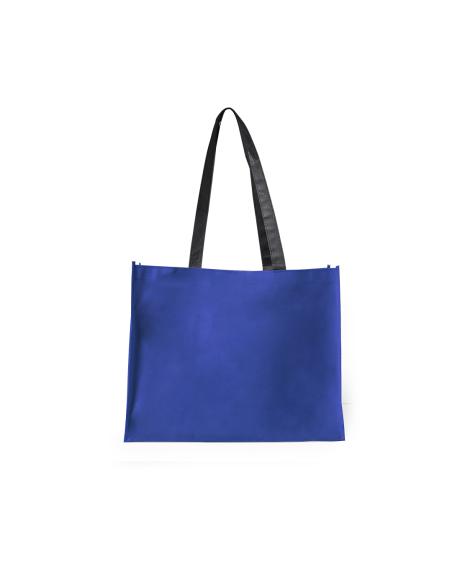 Bolsa Hervey de non-woven 100g/m2 asas largas negras y fuelle varios colores PERSONALIZABLE