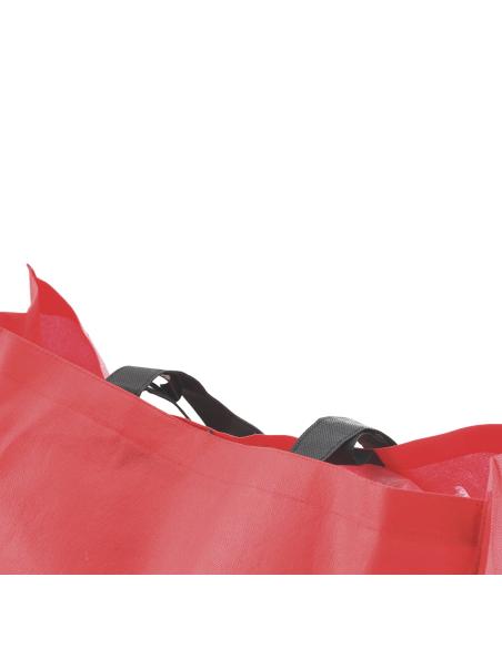 Bolsa Hervey de non-woven 100g/m2 asas largas negras y fuelle varios colores PERSONALIZABLE