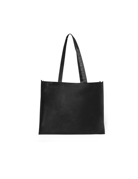 Bolsa Hervey de non-woven 100g/m2 asas largas negras y fuelle varios colores PERSONALIZABLE