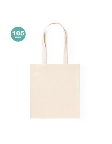 Bolsa de tela Moree algodón 105g/m2 natur asas largas PERSONALIZABLE