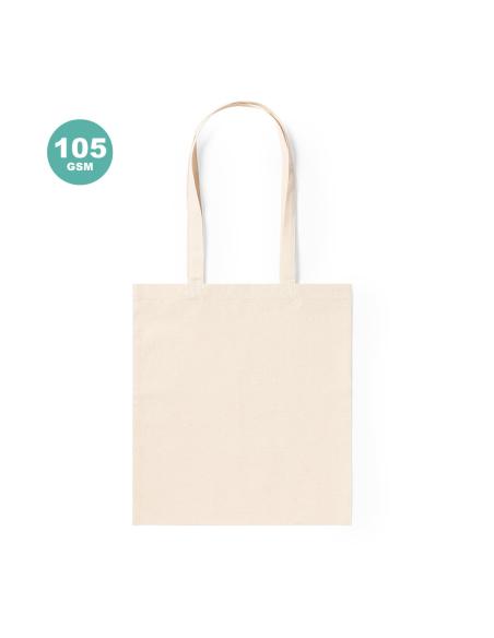 Bolsa de tela Moree algodón 105g/m2 natur asas largas PERSONALIZABLE