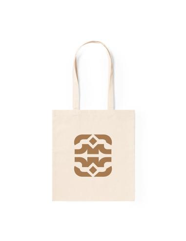 Bolsa de tela Moree algodón 105g/m2 natur asas largas PERSONALIZABLE