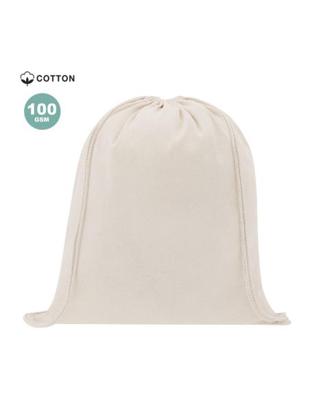 Bolsa de tela Düren algodón con cuerdas 100g/m2 natur PERSONALIZABLE