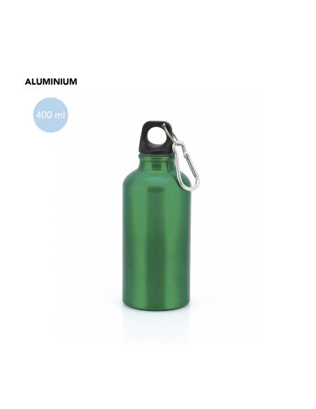 Botella agua de aluminio Mittagong con mosquetón sin BPA 400ml PERSONALIZABLE