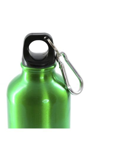 Botella agua de aluminio Mittagong con mosquetón sin BPA 400ml PERSONALIZABLE