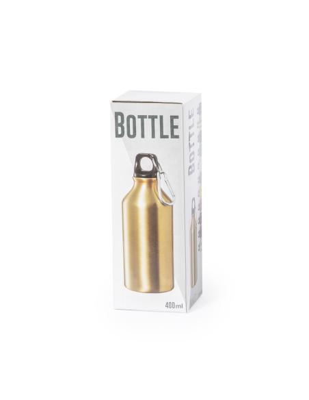 Botella agua de aluminio Mittagong con mosquetón sin BPA 400ml PERSONALIZABLE