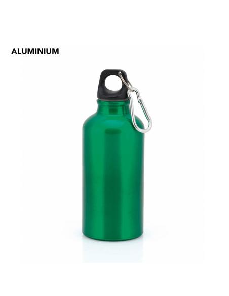 Botella agua de aluminio Mittagong con mosquetón sin BPA 400ml PERSONALIZABLE
