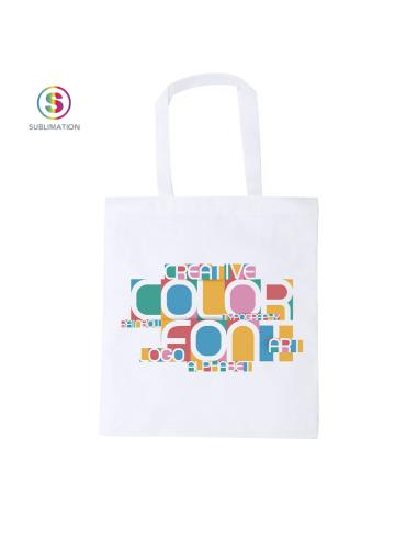Bolsa Schwerin de non-woven 80g/m2 especial sublimación asas largas PERSONALIZABLE