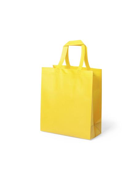Bolsa Gwangju de non-woven 110g/m2 asas cortas y fuelle varios colores muy resistente PERSONALIZABLE