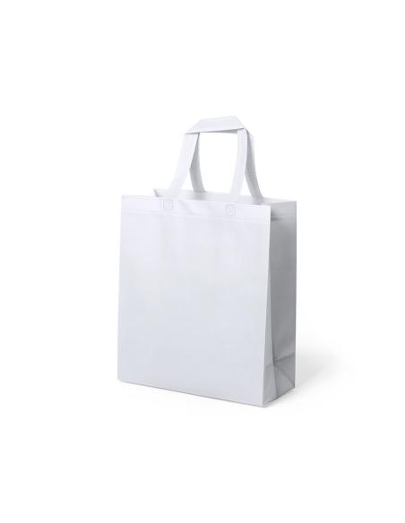 Bolsa Gwangju de non-woven 110g/m2 asas cortas y fuelle varios colores muy resistente PERSONALIZABLE