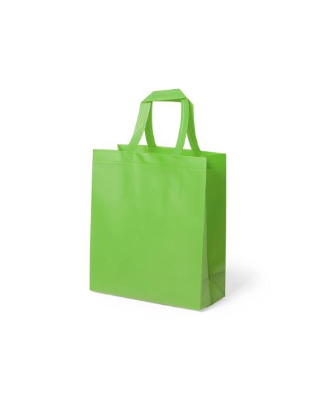 Bolsa Gwangju de non-woven 110g/m2 asas cortas y fuelle varios colores muy resistente PERSONALIZABLE