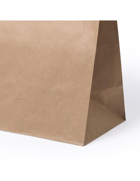 Bolsa de papel reciclado TAKE AWAY 80g/m2 kraft PERSONALIZABLE