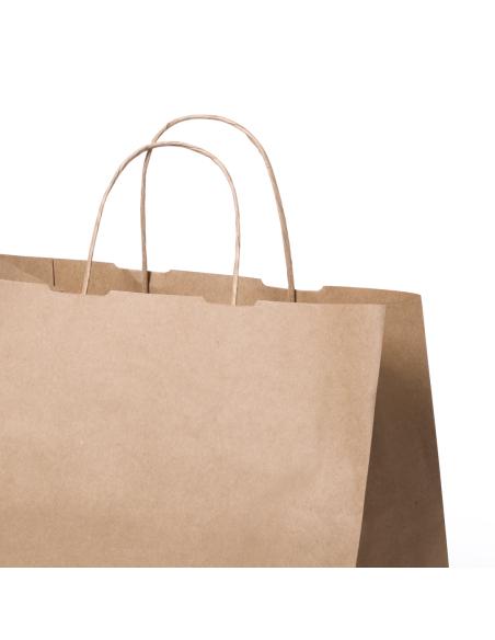Bolsa de papel reciclado TAKE AWAY 80g/m2 kraft PERSONALIZABLE