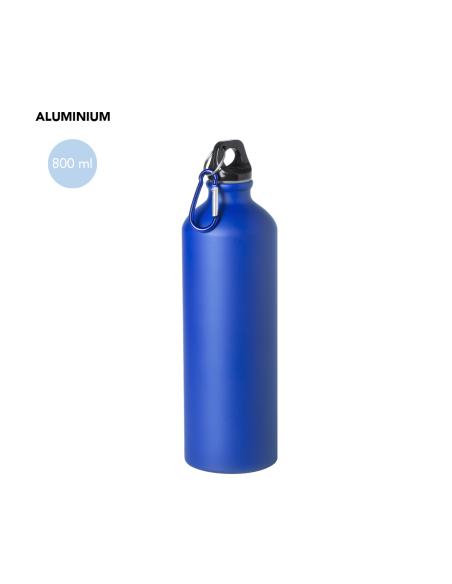 Botella agua de aluminio Siegen con mosquetón sin BPA 800ml PERSONALIZABLE