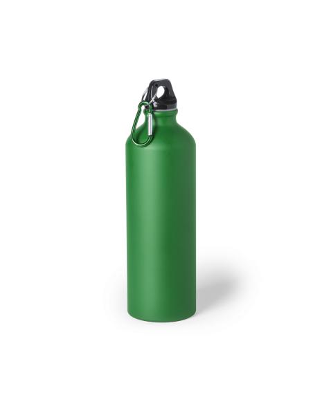 Botella agua de aluminio Siegen con mosquetón sin BPA 800ml PERSONALIZABLE
