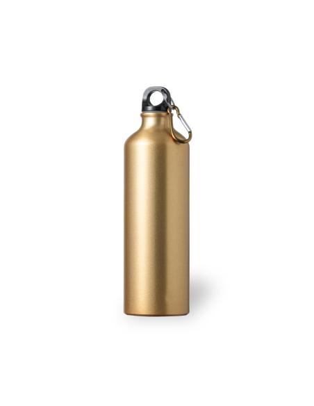 Botella agua de aluminio Siegen con mosquetón sin BPA 800ml PERSONALIZABLE