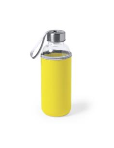 Botella agua de cristal Ploce con funda de neopreno sin BPA 420ml PERSONALIZABLE