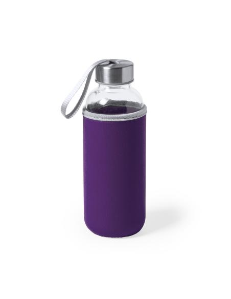 Botella agua de cristal Ploce con funda de neopreno sin BPA 420ml PERSONALIZABLE
