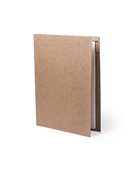 Carpeta porta documentos A4 Rio de cartón reciclado con bolígrafo y libreta PERSONALIZABLE