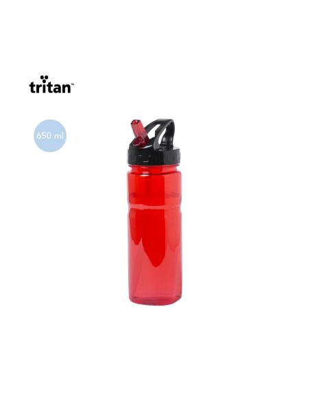 Botella agua reutilizable tritán Tarrasa sin BPA con pajita 650ml PERSONALIZABLE