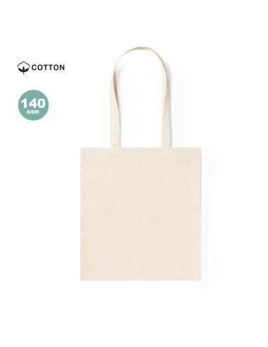 Bolsa de tela Badajoz algodón 140g/m2 natur asas largas PERSONALIZABLE
