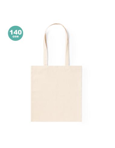 Bolsa de tela Badajoz algodón 140g/m2 natur asas largas PERSONALIZABLE
