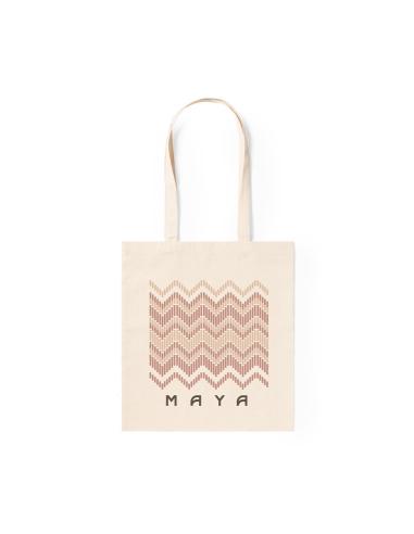 Bolsa de tela Badajoz algodón 140g/m2 natur asas largas PERSONALIZABLE