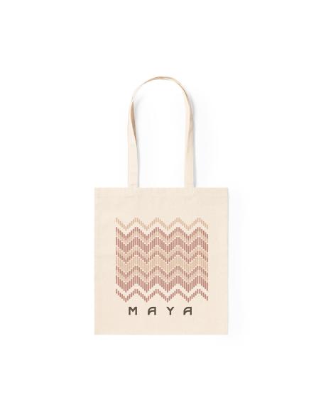 Bolsa de tela Badajoz algodón 140g/m2 natur asas largas PERSONALIZABLE
