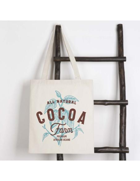 Bolsa de tela Badalona algodón 180g/m2 natur asas largas PERSONALIZABLE