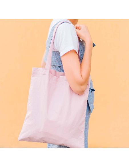 Bolsa de tela Camerún algodón 140g/m2 asas largas colores PERSONALIZABLE