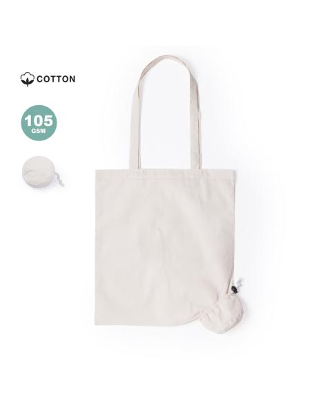 Bolsa de tela Osaka plegable algodón 105g/m2 natur PERSONALIZABLE